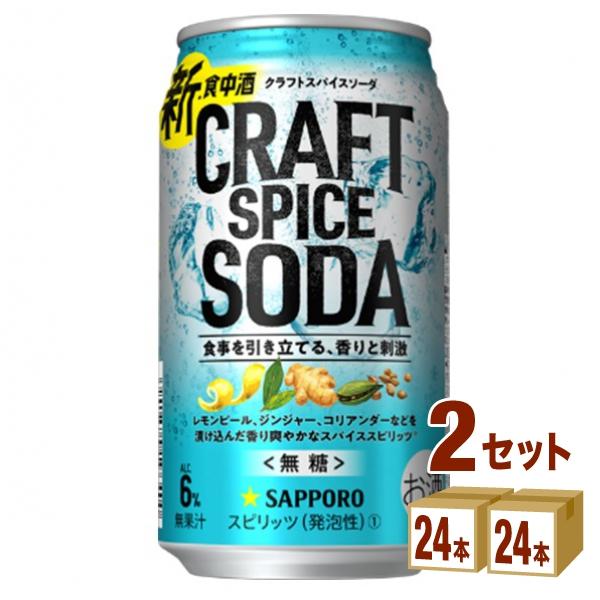 チューハイ サッポロ クラフトスパイスソーダ  350ml 2ケース (48本)