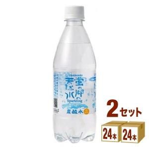友桝飲料 蛍の郷の天然水 スパークリング ペット 500ml 2ケース (48本) 炭酸水