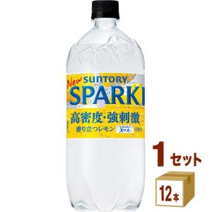 サントリー 天然水 スパークリング レモンペット 1000ml 12本 炭酸水