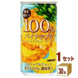 日本サンガリア 果実味わう 100％パイナップルジュース  190ml×30本×1ケース (30本)