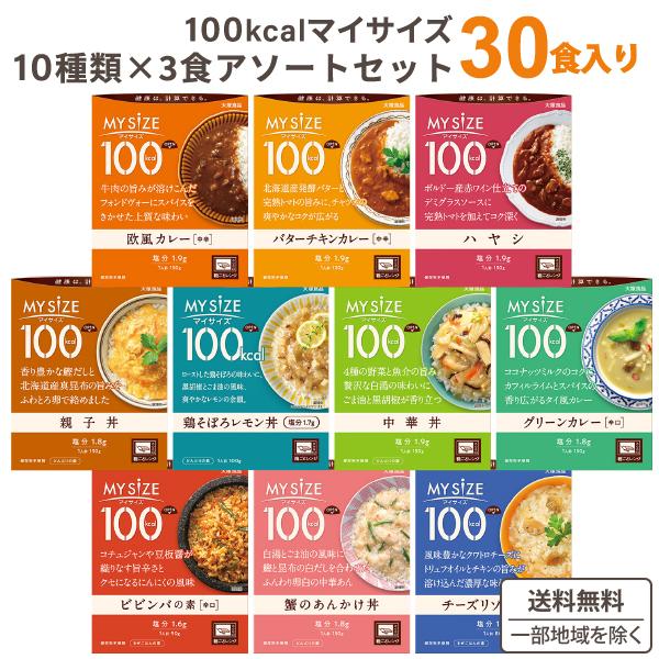 大塚食品 100kcal マイサイズ アソートセット 10種×3食 (30食)