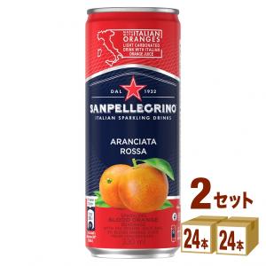 サンペレグリノ スパークリングドリンク アランチャータロッサ ブラッドオレンジ 缶 330ml 2ケース (48本)｜イズミックワールド