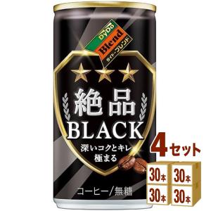 ダイドーブレンド 絶品ブラック 185g 4ケース (120本)｜izmic-ec