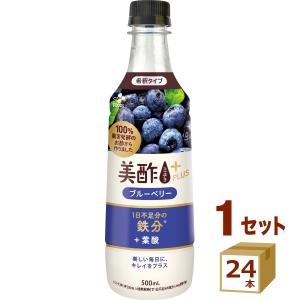 CJフーズ 美酢プラス ミチョ ブルーベリー 1日不足分の鉄分 ペット 500ml×24本