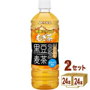 伊藤園 健康ミネラルむぎ茶 黒豆麦茶 650ml×24本×2ケース (48本)