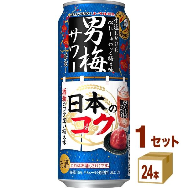 賞味期限2026年9月末 サッポロ 男梅サワー日本のコク缶限 500ml×24本×1ケース (24本...
