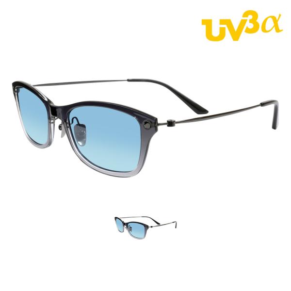 サングラス メンズ レディース 偏光 UVカット UV400 薄い色 ブルーレンズ スクエア 軽量 ...