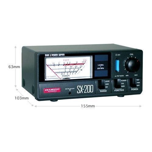 SX200　第一電波工業（ダイヤモンド）　1.8〜200MHz　通過形SWR・パワー計　SX-200