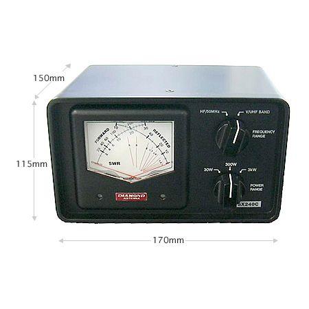 SX240C　第一電波工業（ダイヤモンド）　1.8〜54MHz、140〜470MHz　2センサー内蔵...