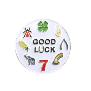 ゴルフボールマーカー グッドラック ラッキー７ ゴルフボール型ハットクリップ付