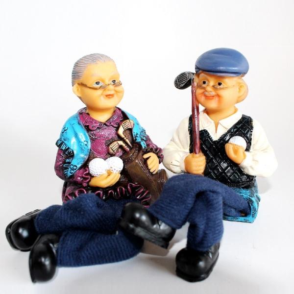 おじいちゃん＆おばあちゃん人形　ゴルフ