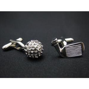 【カフス/カフリンクス/カフスボタン】ゴルフボール・アイアン　専用ギフトケース付