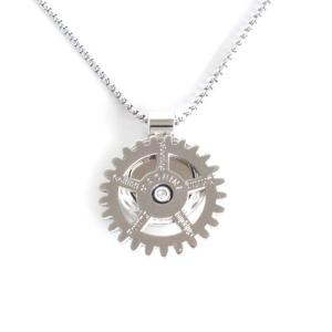 ゴルフ ネックレスマーカー 歯車 / ギア Gear マーカー ＆ 台座 ＆ ステンレスチェーン 強力マグネット アジャスター付