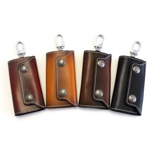 キーケース 本革ヴィンテージ風 牛革 クラフトＢＯＸ付