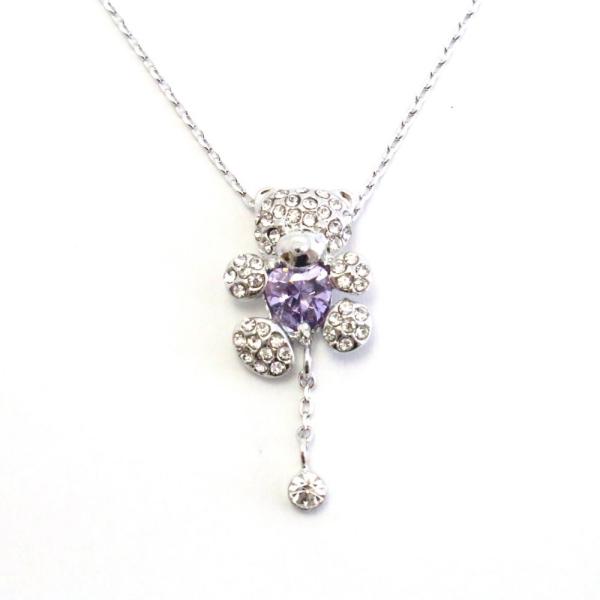 ROXI ロキシー リトルベアー ペンダント　ホワイトゴールド オーストリアンクリスタル　カラー：ラ...