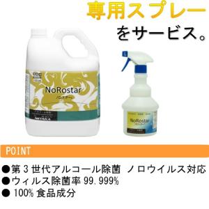 ニイタカ アルコール製剤 ノロスター NoRostar 5L と　スプレーセット(空)