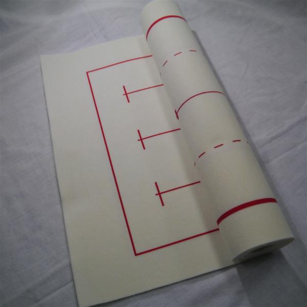 半切用下敷き 特選フェルト 白 罫入り両面印刷 厚さ2.7mm