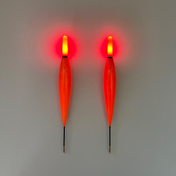 電気ウキ　5号　赤　棒ウキ　LED  フロート　夜釣り　ウキ釣り　アオリイカ　アジ　