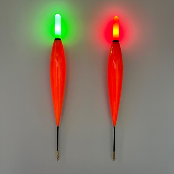 電気ウキ　8号　緑 赤　ウキ釣り　棒ウキ　LED  フロート　夜釣り　アオリイカ　アジ　