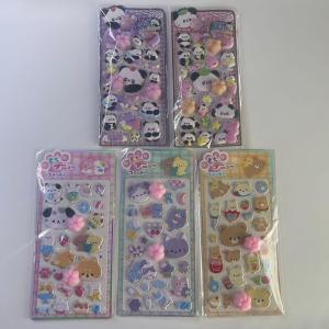 肉球シール5枚　肉きゅうシール　ボンボンドロップシール　パンダ　くま