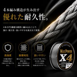 PEライン 4本編み 100m 0.6号〜8号...の詳細画像4