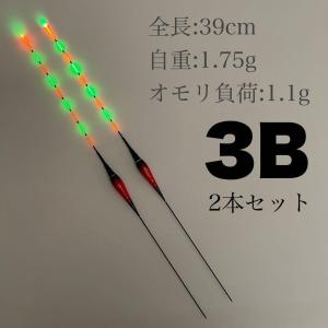 棒ウキ　3B 9点発光　ヘラウキ　へらうき　電気ウキ  2本セット　棒うき　 Y01｜伊豆おかっぱり釣り だいちゃん