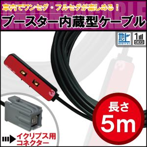 アンテナコード 5m フィルムアンテナ 用 地デジ ワンセグ フルセグ ナビ ブースター内蔵型 ケーブル コード イクリプス 用｜izvyj60224