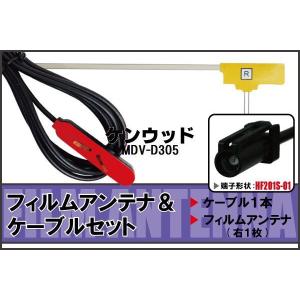 フィルムアンテナ 右1枚 MDV-D206 ケンウッド KENWOOD 用 地デジ