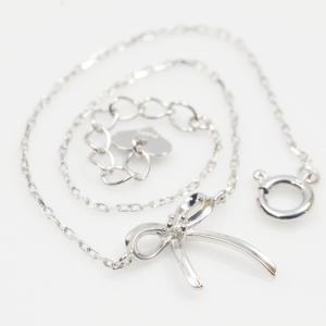 ブレスレット プラチナ850 2連 カットボール あずきチェーン