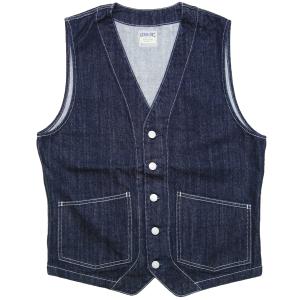 HOUSTON（ヒューストン） インディゴ刺子 ベスト ジレ 日本製 : CHIKI