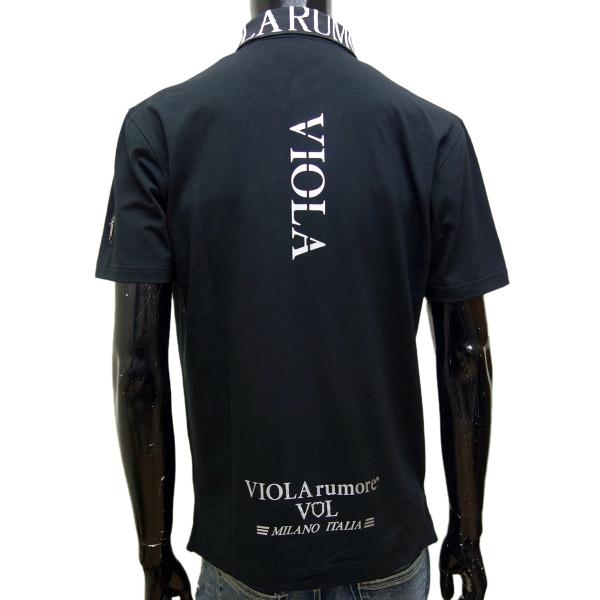 ヴィオラ ビオラ 半袖 ポロシャツ メンズ 黒 Y42312