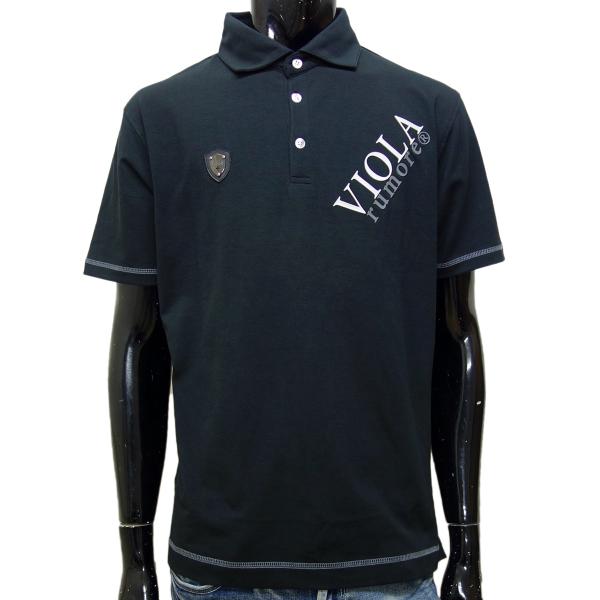ヴィオラ ビオラ 半袖 ポロシャツ メンズ 3-3 黒 Y42313