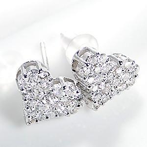 K18YG/WG/PG ゴールド ダイヤモンド ダイヤ ピアス ハート