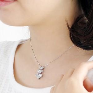 K18WG ゴールド ダイヤモンド ダイヤ ペンダント ネックレス ハート パヴェ SIクラス 豪華...