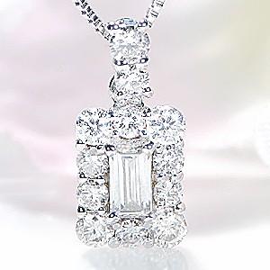 K18YG/WG/PG ゴールド ダイヤモンド ダイヤ ネックレス ペンダント スクエア 0.4ct...