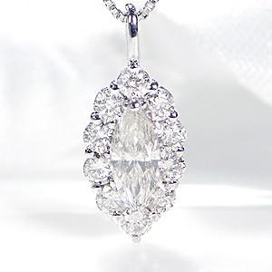 K18 WG ゴールド ダイヤモンド ダイヤ ネックレス ペンダント 大粒 0.5ctUP SIクラ...