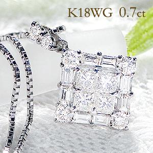 K18YG/WG/PG 0.70ct ダイヤモンド ペンダント ダイヤモンドネックレス