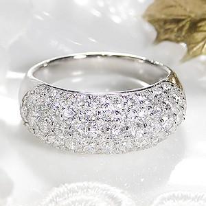pt900 プラチナ ダイヤモンド ダイヤ 指輪 リング パヴェ フラワー 花