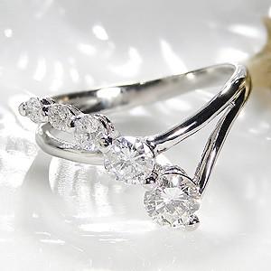 ミ*8様 プラチナ900　ダイヤモンドリング　グラデーション　8石 pt900 「0.8ct」 ダイヤモンド グラデーション リング