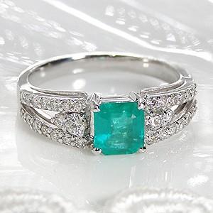 K18WG/YG エメラルド ダイヤモンド リング ジュエリー 指輪 18金  