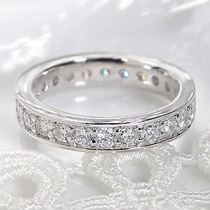 pt950 プラチナ ダイヤモンド ダイヤ 指輪 リング フルエタニティ フルエタ フチあり 大粒 豪華 SIクラス 1.6ctUP FYR0060