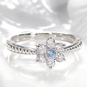 pt900 「0.53ct」 フラワーモチーフ ダイヤモンド リング ジュエリー
