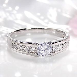 K18 PG ゴールド 指輪 リング ハート ダイヤモンド ダイヤ ハート