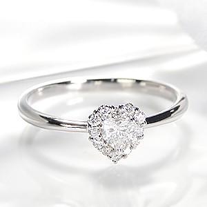 pt900 プラチナ ダイヤモンド ダイヤ 指輪 リング ハートカット ハート 希少 0.25ctU...