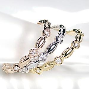 K18 ゴールド ダイヤモンド ダイヤ 指輪 リング クラシカル アンティーク ミル打ち 可愛い 0...