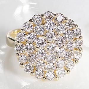 K18YG/PG ゴールド ダイヤモンド ダイヤ 指輪 リング パヴェ 豪華 5