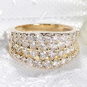 K18YG/PG ゴールド ダイヤモンド ダイヤ 指輪 リング 2.0ct 2