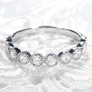 pt900 プラチナ ダイヤモンド ダイヤ 指輪 リング ミル打ち エタニティ