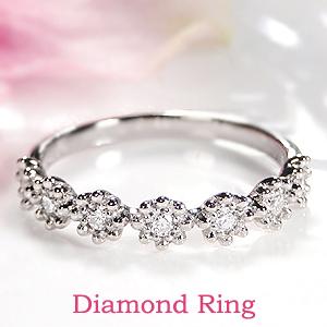 Pt900 ダイヤモンド リング ジュエリー 指輪 ダイヤ プラチナ フラワー