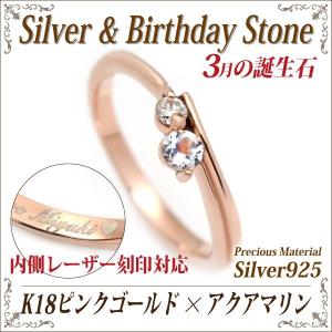 4℃ k10 silver アクアマリンリング　ピンクゴールド　シルバー　12号 アクアマリン リング シルバー925 レディース メンズ ハートフル